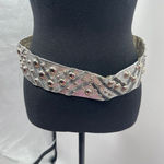 Unique‎ Handcrafted Silver belt with Bubble Design Boho Chic Jewelry size 34" Photo 0