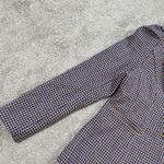 &merci &merci Women’s Sloan Houndstooth Blazer Puff Sleeve Classic in Brown Size L Photo 8