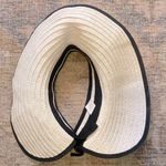 Amazon Brand Straw Adjustable Sun Visor in Black Trimmed Ivory Photo 10