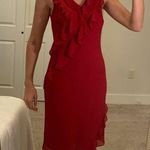 Amanda Smith Red beaded cocktail dress Photo 0