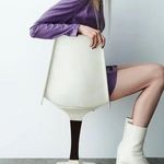 ZARA NWT Faux Vegan Leather Purple Dress XS Bloggers Fav Photo 9