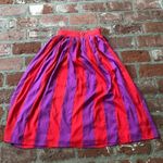 Cameo Vintage retro fancy Small Red & purple striped skirt Photo 1