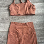 FP Movement Never Better Shorts/Sports Bra Set Brown Size XS Photo 0