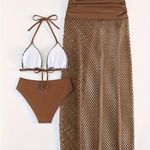 Andrea’s Deal NWT AD Tribal Print 3 Piece Set Bikini, SIZE L Photo 2
