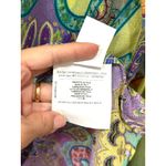 ETRO Paisley Print 100% Silk Button Down Shirt Multicolor Women's Size 40 / 4 Photo 3