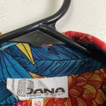 Vtg Dana Cote D'Azeur Silk Blouse Womens Size 40 Blue Floral Button Up France Photo 5