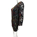 Hugo Buscati  Collection mini Dress Womens 8 Velvet Burnout Floral Long Sleeve‎ Photo 3