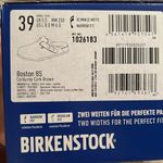 Birkenstock NIB Anthropologie Birkenstocks Boston Embossed Corduroy Cork Brown Clog Photo 5