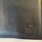 Gucci Black GG Monogram Canvas Bi-Fold Wallet with Silver Double G Logo Photo 3