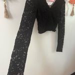 City Studio Womens Black Lace Glitter
Crop Top Blouse Photo 5