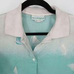 Willow Ridge Vintage 90s  Button Down Short Sleeve Shirt Nautical Beachy Sharks L Photo 2