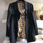 Vertigo Paris Vertigo Black Puff Sleeve Trench Coat Jacket Size Small Photo 0