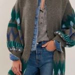 Anthropologie  Kai Embroidered Duster Maxi Boho Cardigan OSFM One Size Photo 0