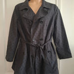 Relativity  XL Women's Double-Breasted Gray Coat Photo 0