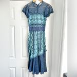 Sea New York Crochet Midi Dress Blue Size 4 Photo 2