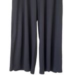 Eileen Fisher  Fine Tencel Jersey Black Wide Leg Ankle Pants Photo 2