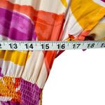 Anthropologie Anthro Abel The Label Dress L Multi Abstract Swish Midi Hi Lo Maximalist Boho Photo 6