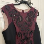 Karen Millen  Signature Pencil Dress Black & Maroon Lace Size 10 EUC Photo 1