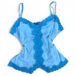 Y2K 2000s Fairy Whimsy Mermaid Lace Butterfly Blue Cami Tank Top Blouse Shirt #coquette #cottagecore Size L Measurement in pics Size L Photo 0