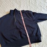 Sweaty Betty Navy Revive Crop Half Zip Sweatshirt Small/Medium Photo 3