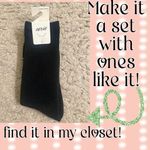 Aerie  Dark Gray Glitter Sparkle Christmas Holiday Crew Socks Photo 5