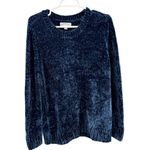 Orvis Women's Deep Blue Crew Neck chenille Sweater L soft winter cozy outdoors Photo 0