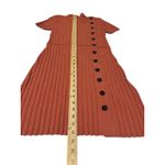 Free People FREE‎ PEOPLE Lottie Coral Ribbed Small Button Front Mock Neck Sweater Dress M7-3 Photo 3