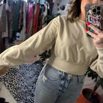Talentless  Dolman Sleeve Crop Crewneck Sweatshirt Beige Size Small Photo 7