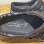 Merrell Womens Dark Brown Leather Slip On Clogs Mules Comfort Shoes Size 6 Photo 4