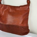 Marta Ponti Leather Woven Hobo Bag Made in Portugal Brown Slouchy Photo 2