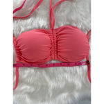 Aerie SWIMWEAR Women's Self tie Bandeau Swim Top Pink Small NWT Photo 2