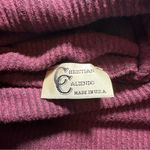 Red Merlot Ribbed Long Sleeve Cowl Neck Blouse Tunic Top Size M/L Size M Photo 4