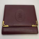 Cartier Vintage Burgundy Leather Coin Pouch Wallet - Preowned Photo 0