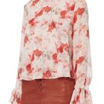  Charlie Floral Silk Pleated Tie Sleeve Blouse Exclusive by Intermix Photo 0
