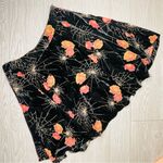Mod cloth black skirt with spider webs and roses velvet feel Halloween spooky 12 Photo 3