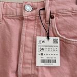 ZARA  | Pink High Rise Denim Shorts Photo 4