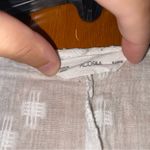 ACOS&A White Textured Top Blouse Colored Ruffled Sleeve Women’s XL Cotton Tassel Photo 3