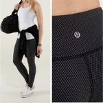 Lululemon Wunder Under Pant Full Length Diamond Dot Black Leggings Athletic Pant Photo 2