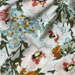 Lucy Paris New‎  Gathered Crop Top Floral Blouse Sleeves Ruffle size L Coquette Photo 4