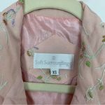 Soft Surroundings Silk Floral Embroidered Pink Blazer Size XS Photo 1
