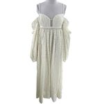 Farm Rio NWT  Off-White 3D Flower Maxi Dress Size Medium Photo 4