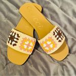 Ccocci  Crochet Walking Above Brown Multi Slide Sandals Brown Blush Multi  8 Photo 2