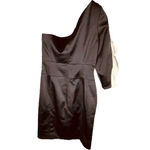 Karen Millen Ruffle One Shoulder Satin Mini Dress Photo 11