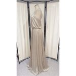 Hayley Paige Occasions Women's Gold Metallic Bridesmaid Gown Dress Size 10, 5953 Photo 4
