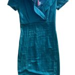 GUC Pinup Girl Clothing Christina Dress *no belt* Viva Las Vegas Rockabilly Blue Photo 1