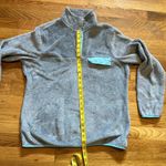 Jachs Jach’s Women’s Small Gray Teal Button Long Sleeve Textured Pullover Sweater Photo 3