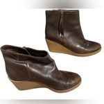 Cole Haan Auden Waterproof Leather Ankle 3” Wedge Zip Bootie Size 11 Brown Photo 1