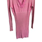 H&M Women's Pink Rib-Knit Collared Bodycon Dress Size M Photo 4