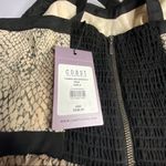 NWT Coast Women's Snake Print Floaty Strappy Fit & Flare Dress Blush Pink Size 4 Black Photo 9