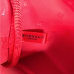 Givenchy  Parfums Embossed Pouch Clutch Red Zip Cosmetic Makeup Travel Designer Photo 9